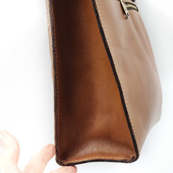 PATRICIA NASH Zancona Tooled Florence Brown Cognac Leather Tote - Picture 5 of 9